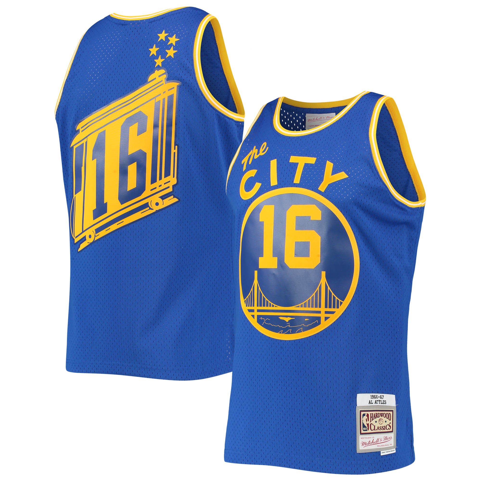 Mitchell Ness Al Attles Royal San Francisco Warriors 1966/1967 Hardwood Classics Swingman NBA Jersey Men's