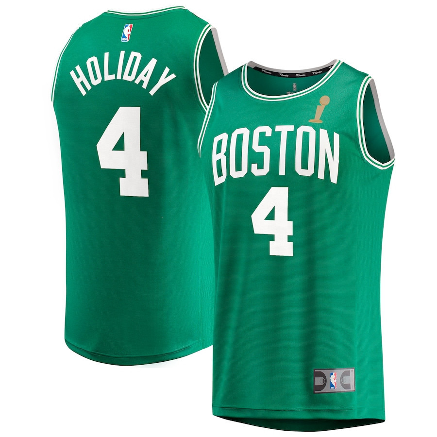 Jrue Holiday 4 Boston Celtics 2024 FINALS CHAMPIONS Kelly Green Icon Edition NBA Jersey Men's
