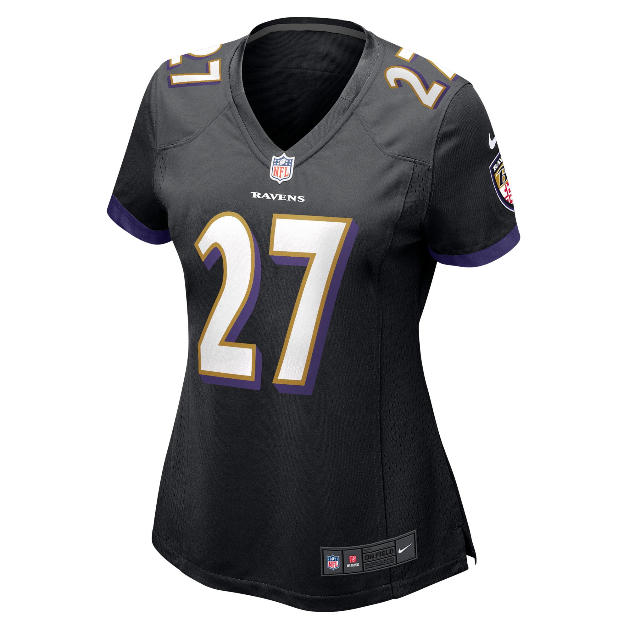 Baltimore Ravens J.K. Dobbins Black Game NFL Jersey Women's
