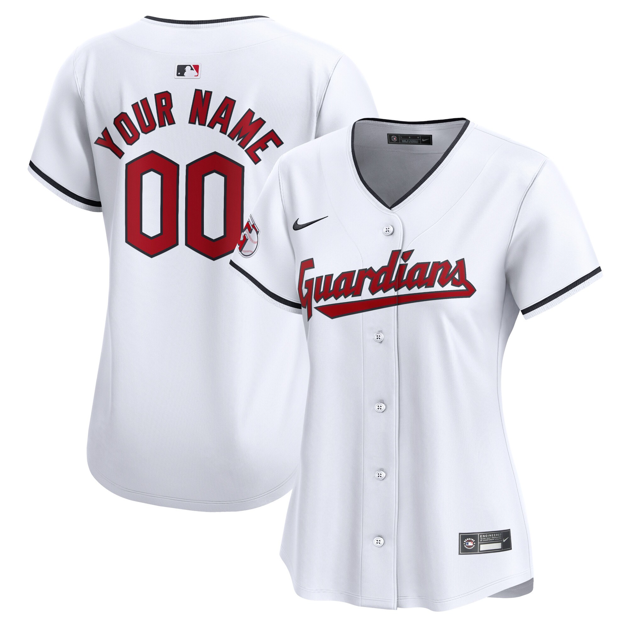Cleveland Guardians White Home Limited Custom MLB Jersey Women's