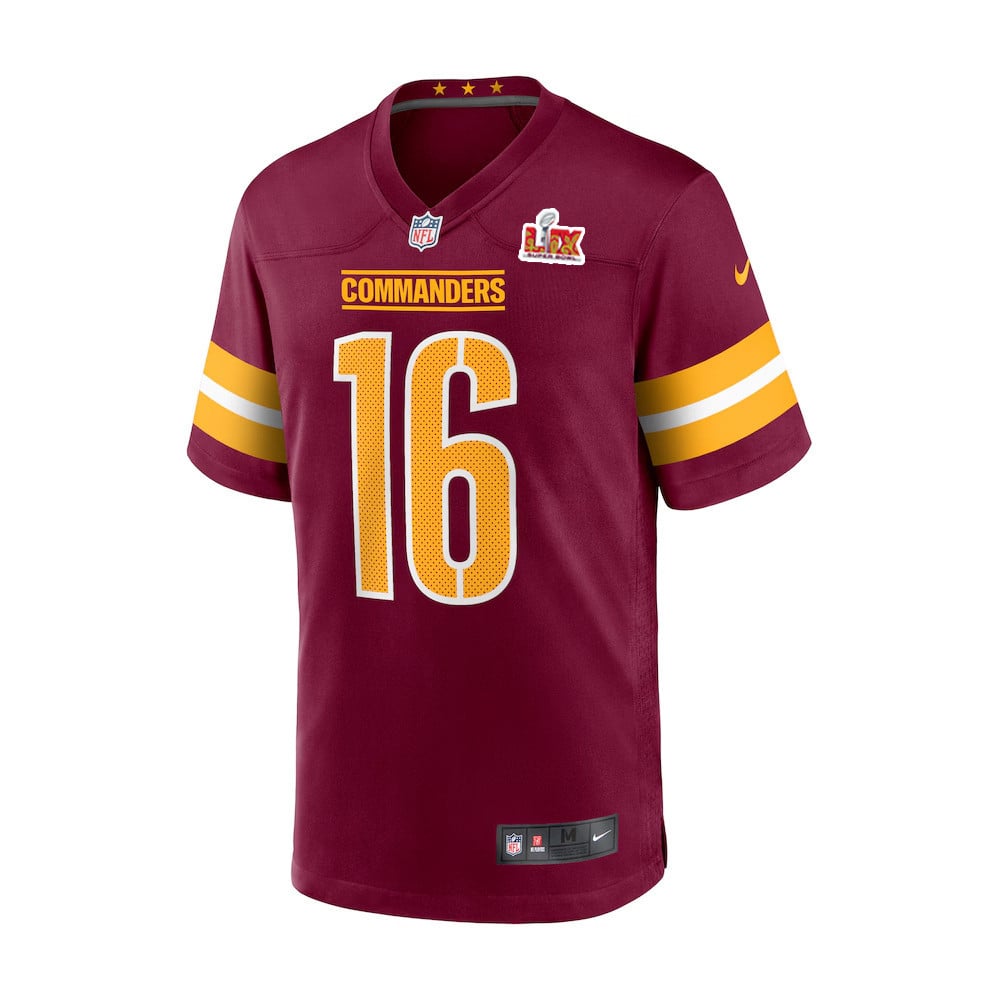 Jeff Driskel #16 Washington Commanders Super Bowl LIX Burgundy NFL Jersey Youth