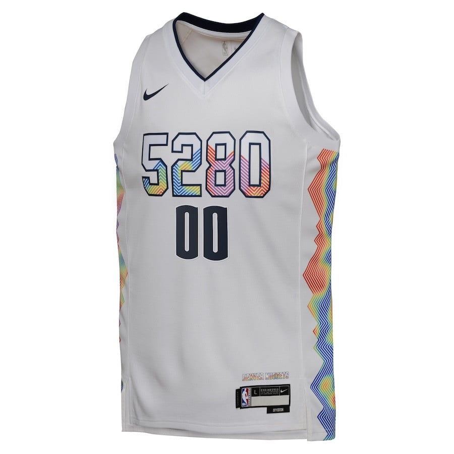 Denver Nuggets 2024/25 Swingman Custom City Editio White NBA Jersey Youth