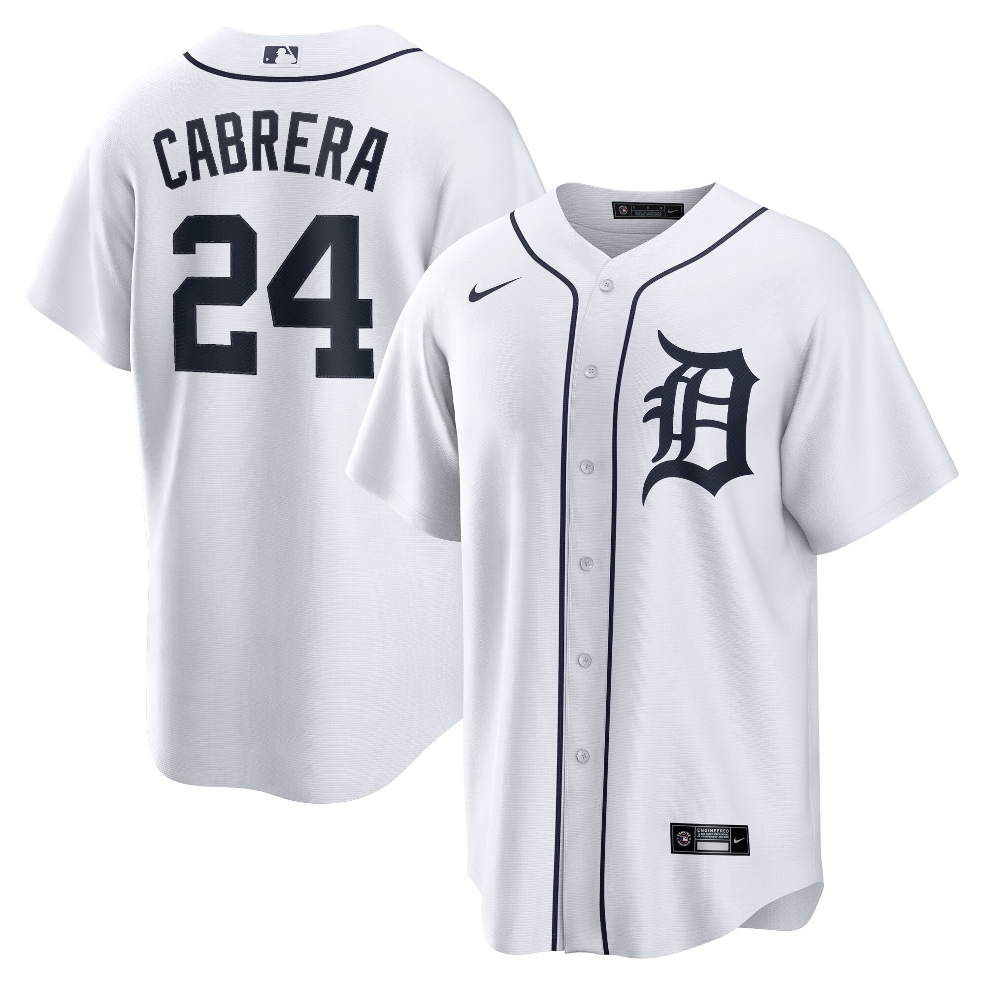Detroit Tigers Miguel Cabrera White Home Player Name MLB Jersey Men's