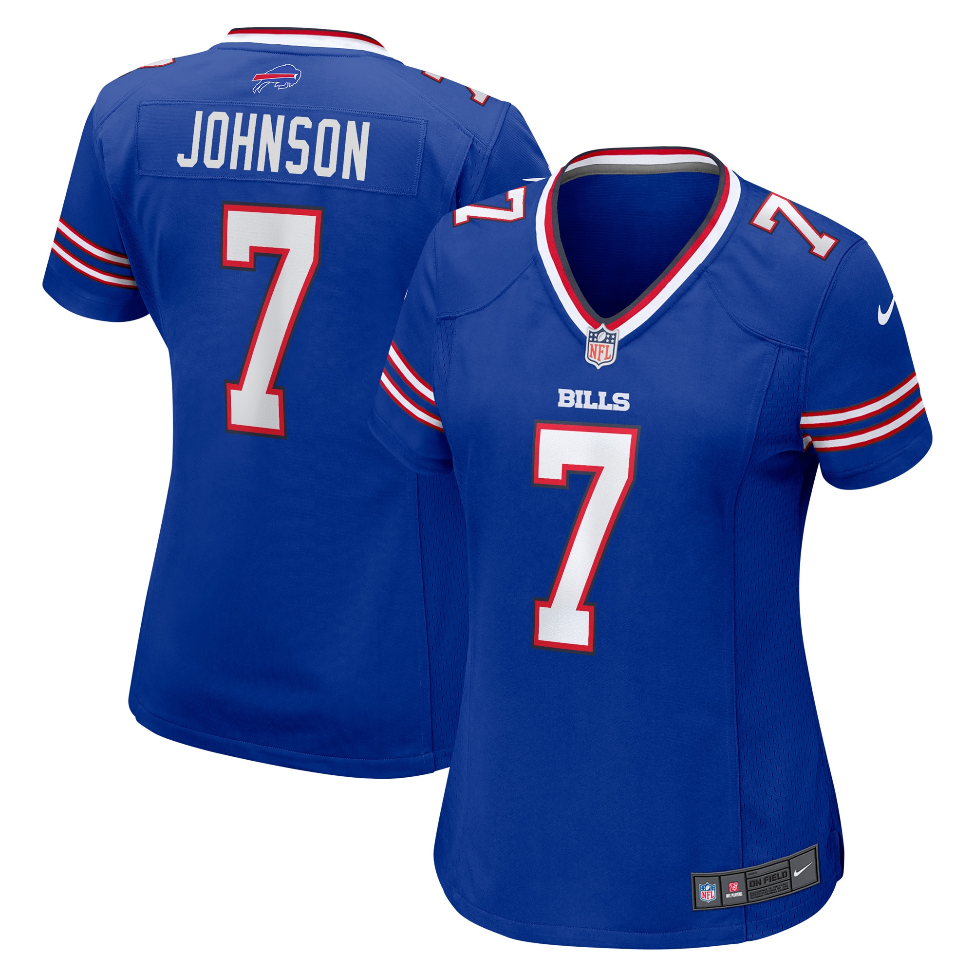 Buffalo Bills Taron Johnson Royal Game Player NFL Jersey Women's