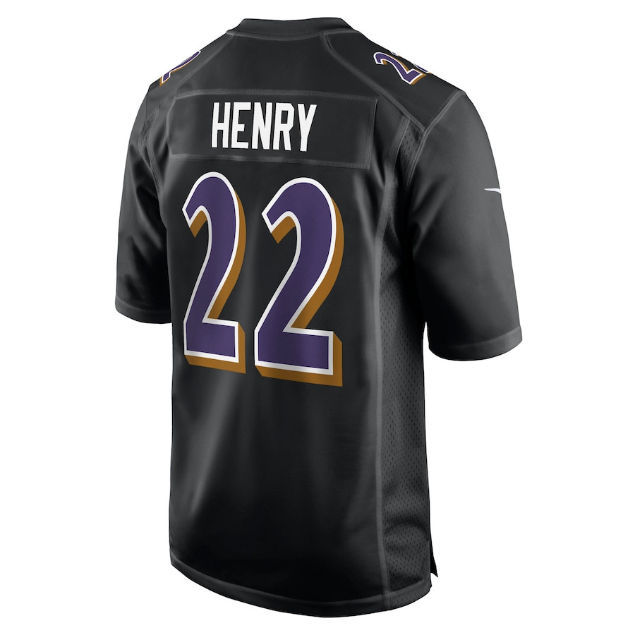Derrick Henry 22 Baltimore Ravens Fashion Carbon Black NFL Jersey Men's