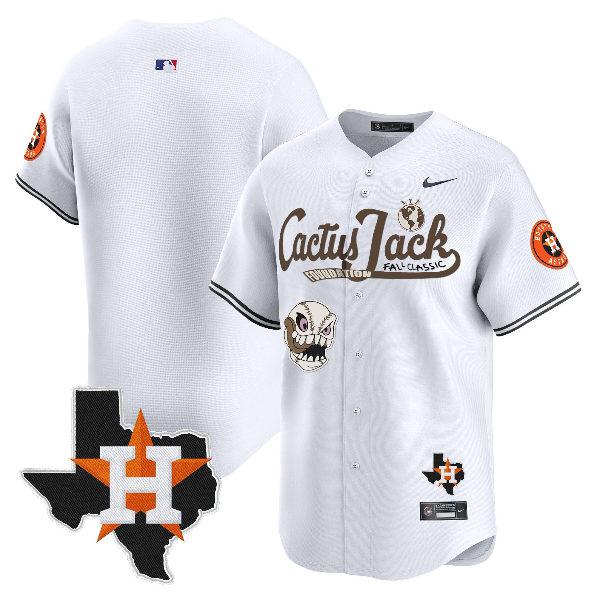 Houston Astros Cactus Jack Foundation Fall Classic Black Limited Men MLB Jersey Men's