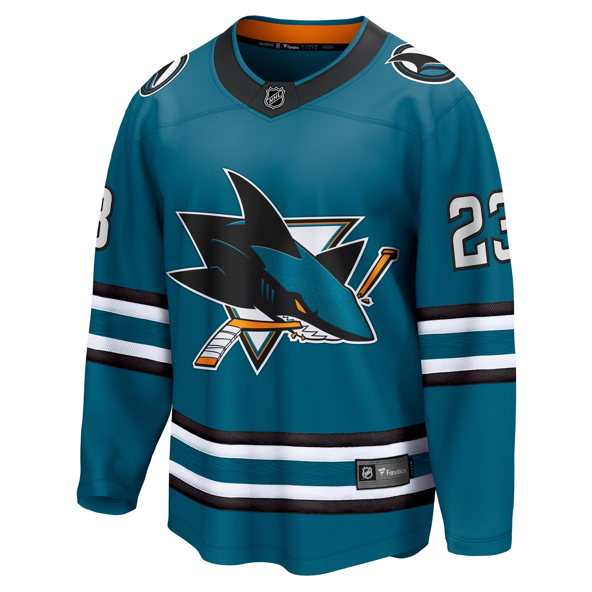 San Jose Sharks Oskar Lindblom Teal Home Breakaway NHL Jersey Men's