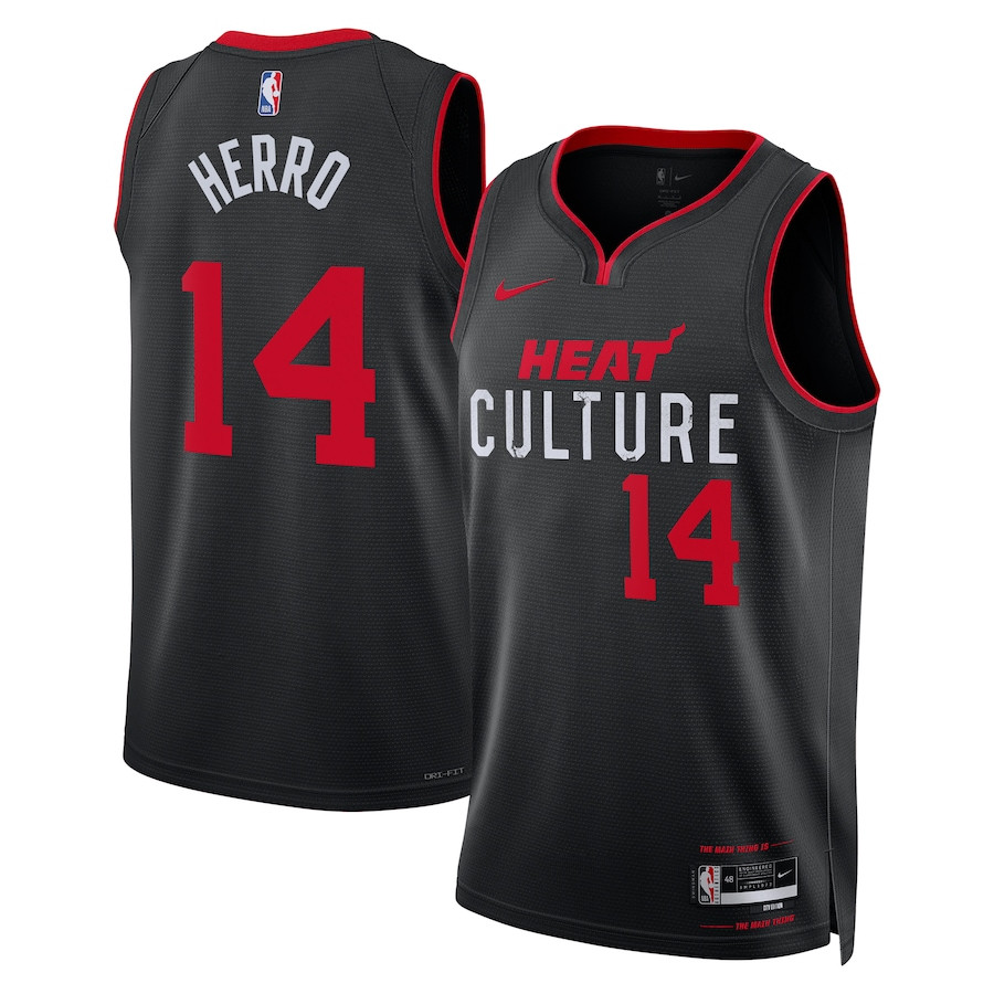 Tyler Herro 14 Miami Heat 2023/24 City Edition Swingman Black NBA Jersey Men's