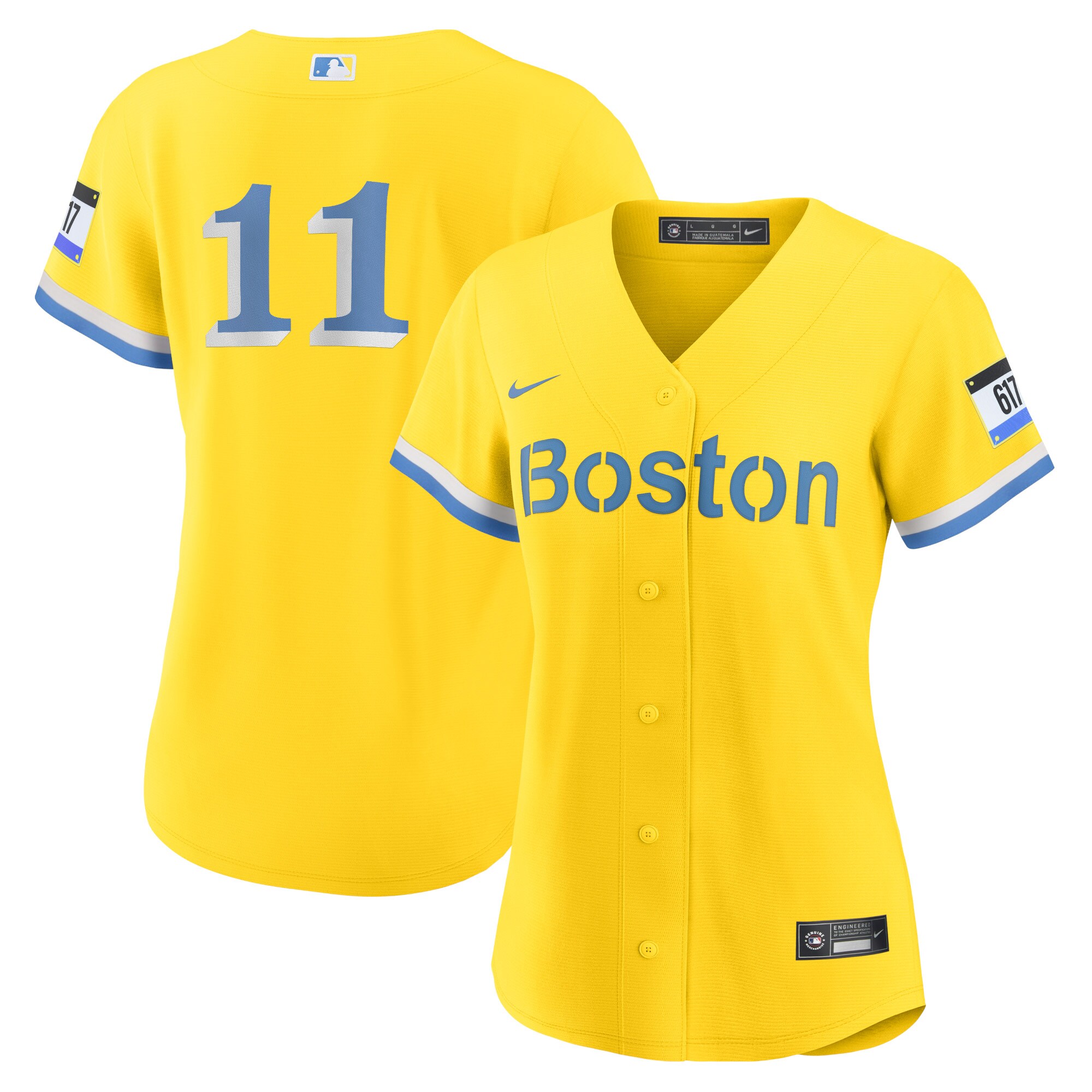 Boston Red Sox Rafael Devers Gold City Connect Player MLB Jersey Women's
