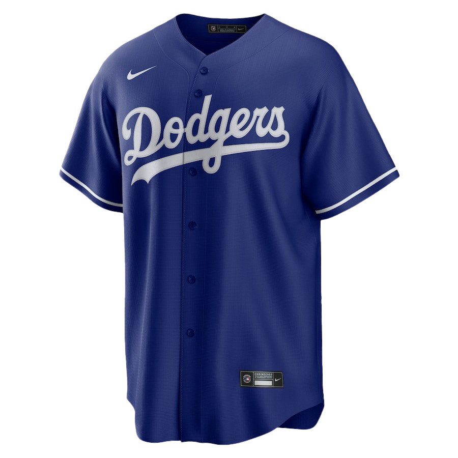 Mookie Betts 50 Los Angeles Dodgers Signed Cartoon 2023 Alternate Player Royal MLB Jersey Men's