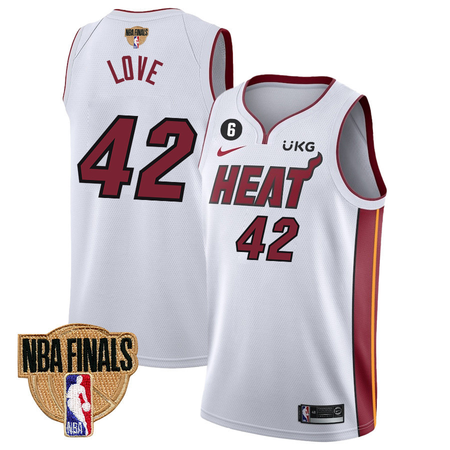 Kevin Love 42 Miami Heat Final Champions 2023 Swingman White NBA Jersey Men's