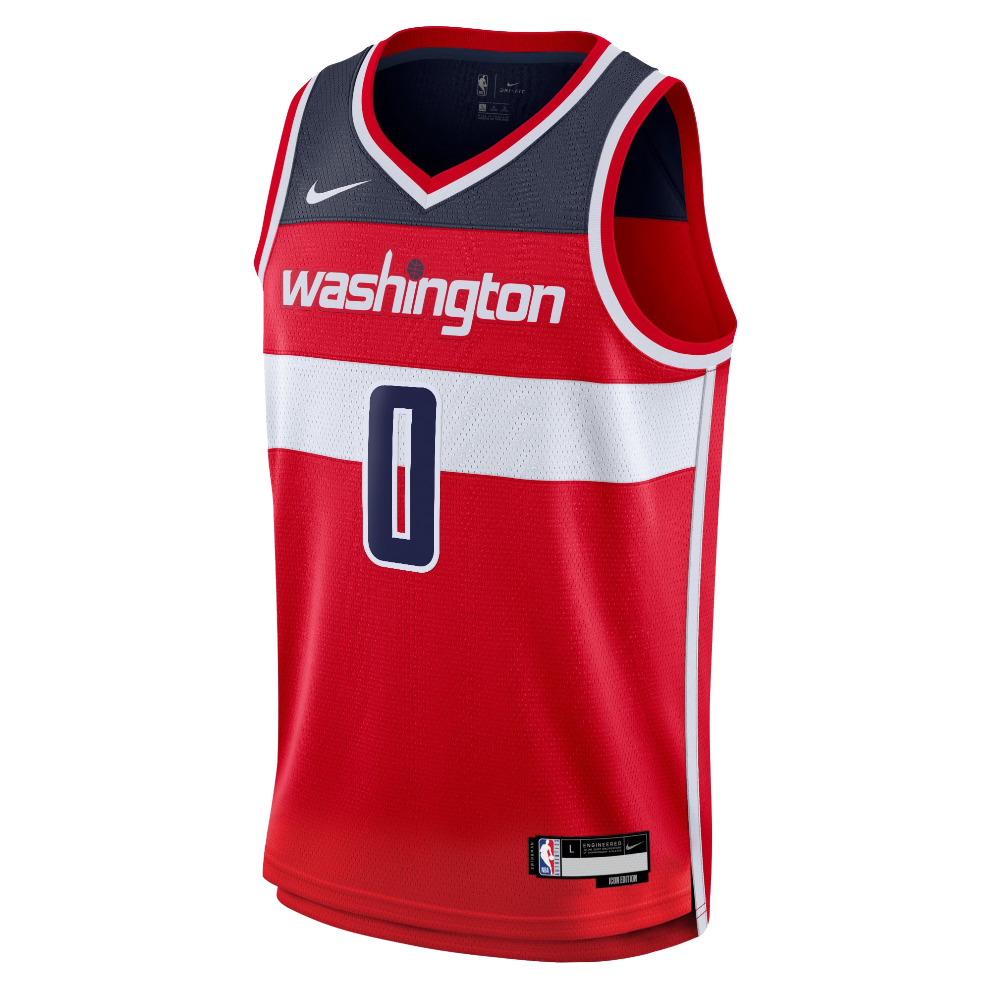 Camiseta Icon Swingman de los Washington Wizards Personalizada Bilal Coulibaly 0 NBA Jersey Men's
