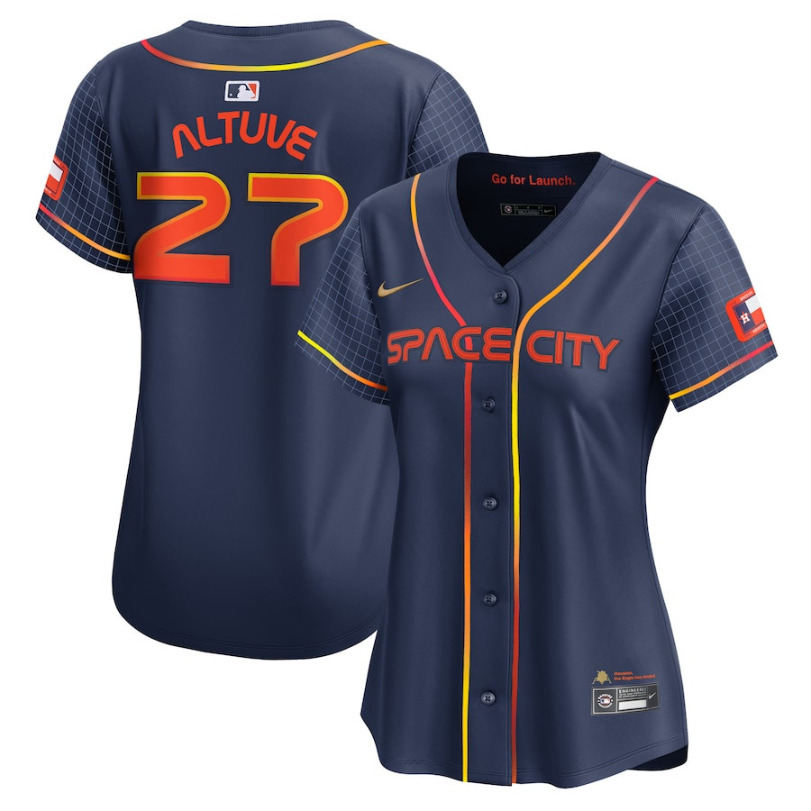 Jose Altuve 27 Houston Astros City Connect Limited Navy MLB Jersey Women's