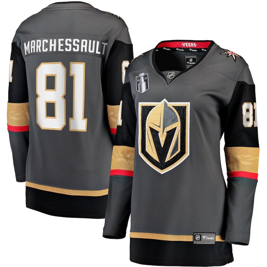 Jonathan Marchessault 81 Vegas Golden Knights 2023 Stanley Cup Final Alternate Breakaway Player Black NHL Jersey Women's