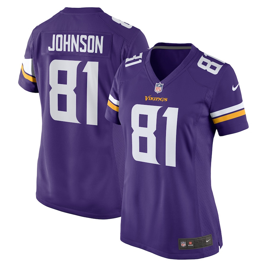 Bisi Johnson 81 Minnesota Vikings Game Purple NFL Jersey Women's