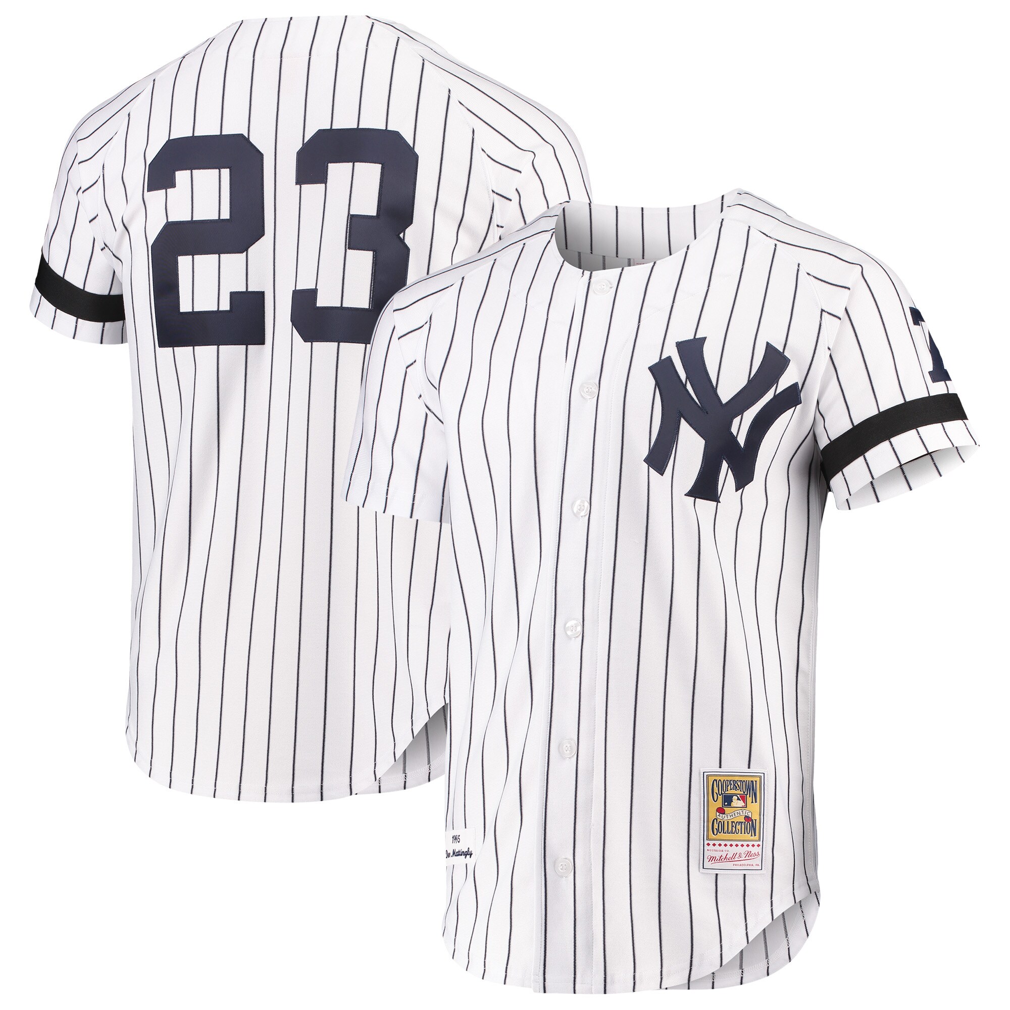Don Mattingly New York Yankees Mitchell Ness Cooperstown Collection White MLB Jersey Men's