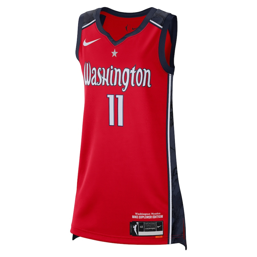 Elena Delle Donne 11 Washington Mystics Explorer Edition Red NBA Jersey Men's