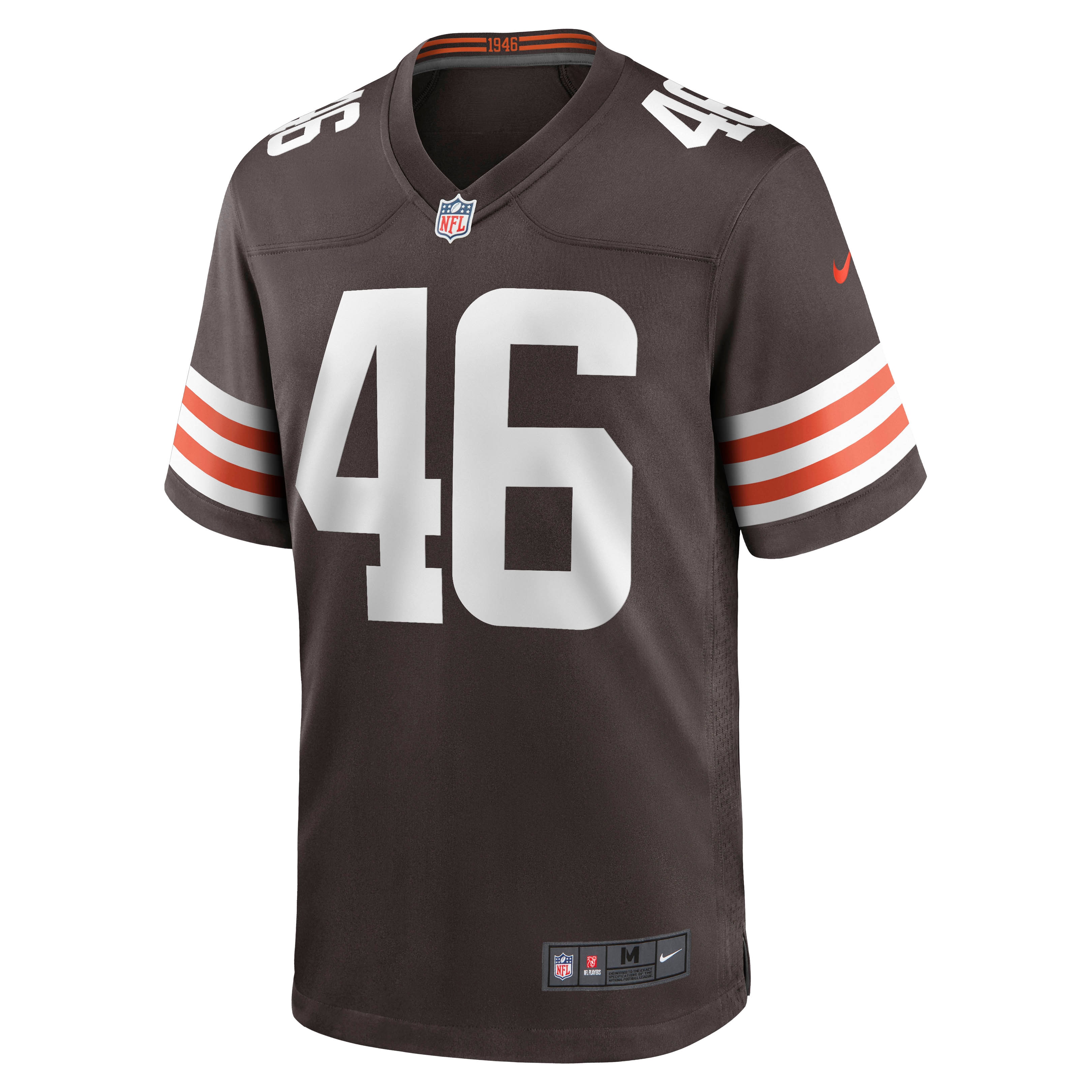 Cleveland Browns Don Fleming Brown Retired Player NFL Jersey Men's