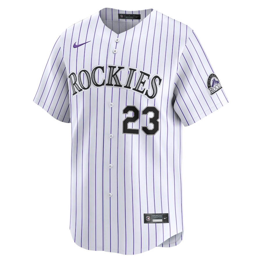 Kris Bryant 23 Colorado Rockies Home Limited Player White MLB Jersey Men's