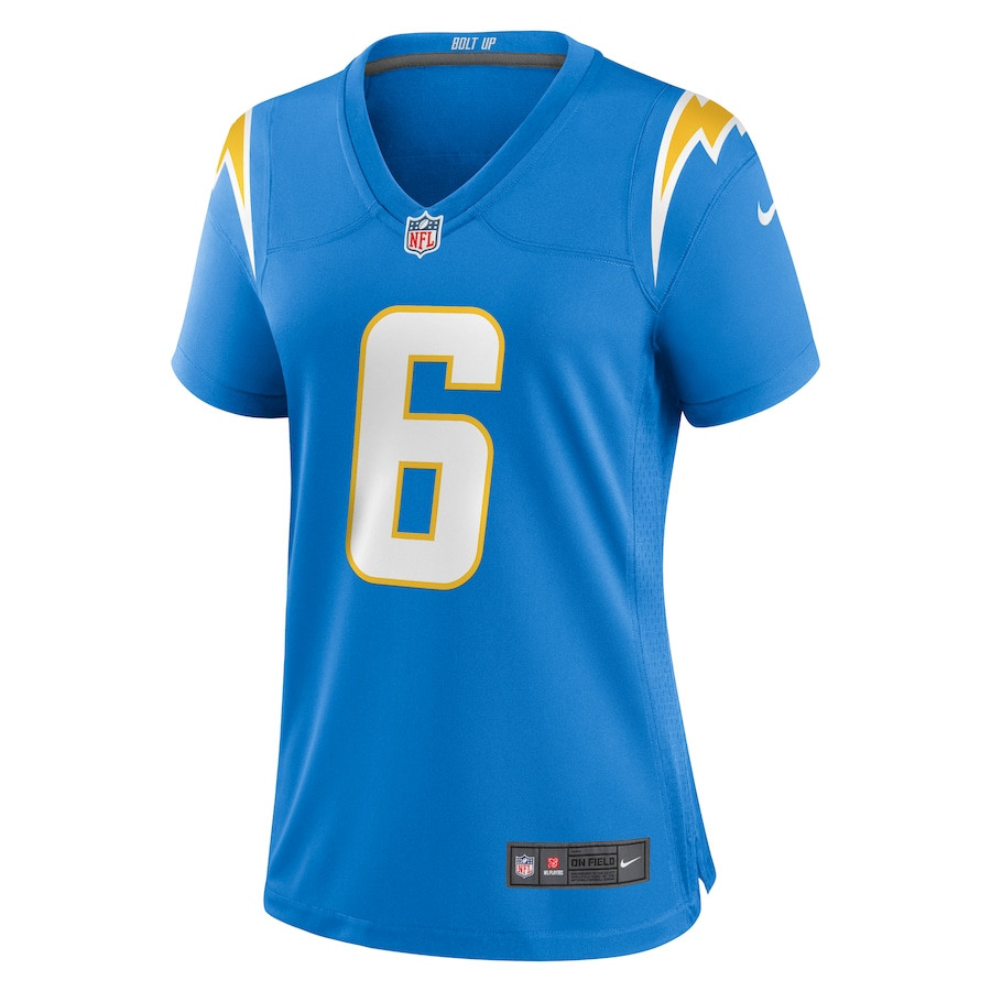 Denzel Perryman 6 Los Angeles Chargers Game Powder Blue NFL Jersey Women's