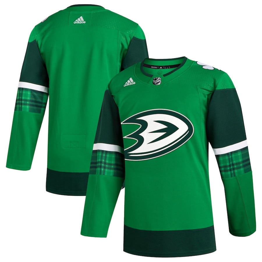 Anaheim Ducks 2023 St. Patrick's Day Primegreen Kelly Green NHL Jersey Men's