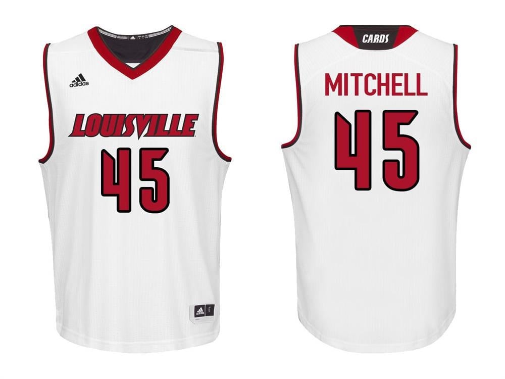 Donovan Mitchell 4 White College Louisville Cardinals NCAA Jersey Men's
