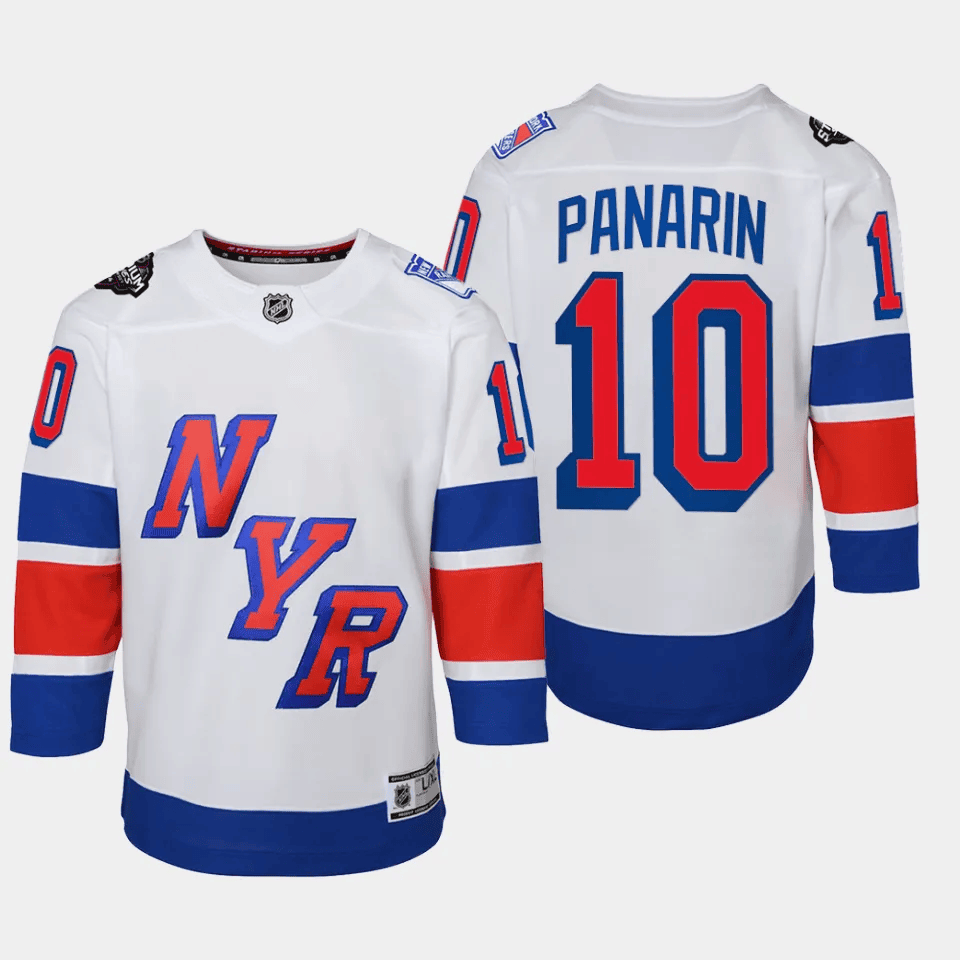 Artemi Panarin 10 New York Rangers 2024 Stadium Series White NHL Jersey Youth