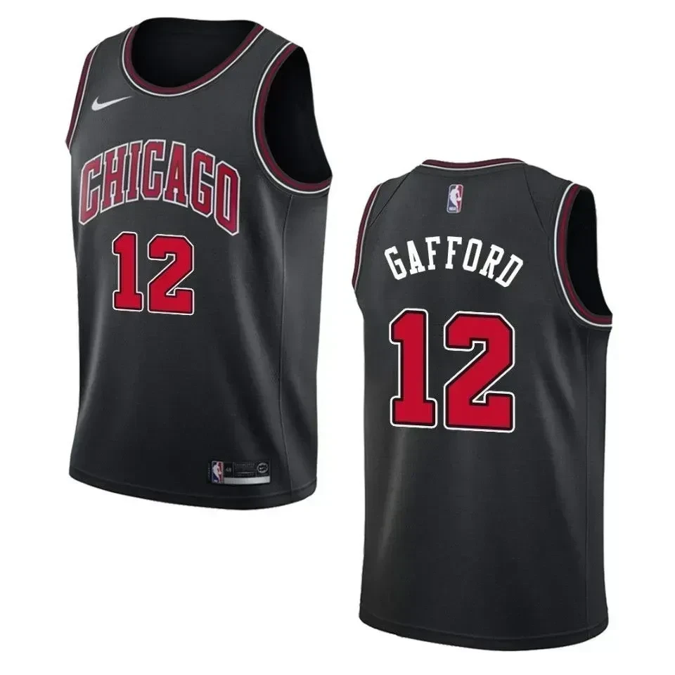 Chicago Bulls 12 Daniel Gafford Statement Swingman Black NBA Jersey Men's