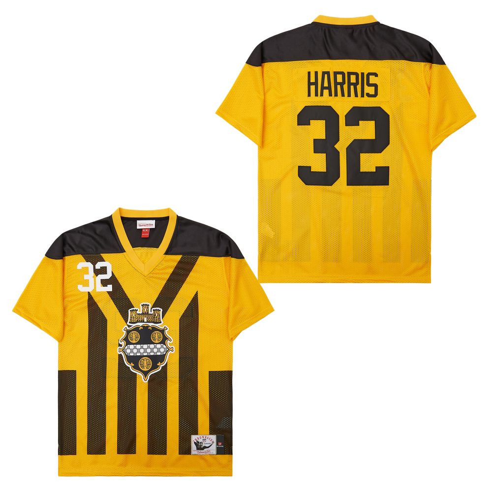 Franco Harris 32 Pittsburgh Steelers Retro Throwback Legacy Black/Yellow NFL Jersey Men's