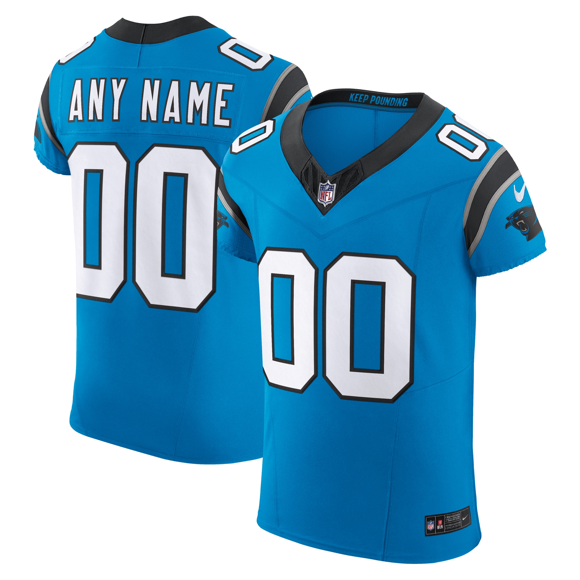 Carolina Panthers Blue Vapor F.U.S.E. Elite Custom NFL Jersey Men's