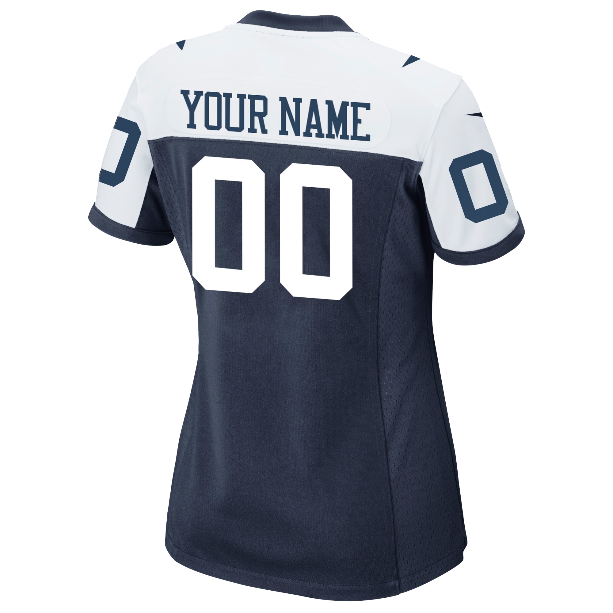 Navy Dallas Cowboys Alternate Custom Game NFL Jersey Women's