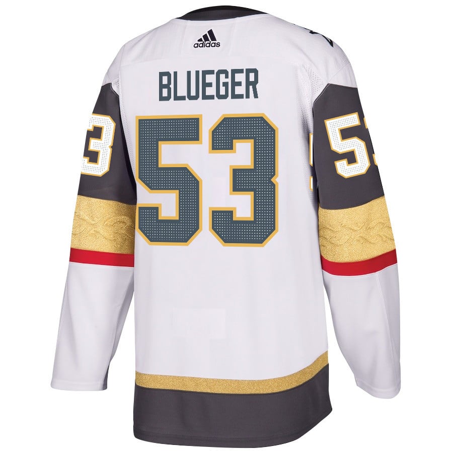 Teddy Blueger 53 Vegas Golden Knights Stanley Cup 2023 Final Patch Away Breakaway White NHL Jersey Men's