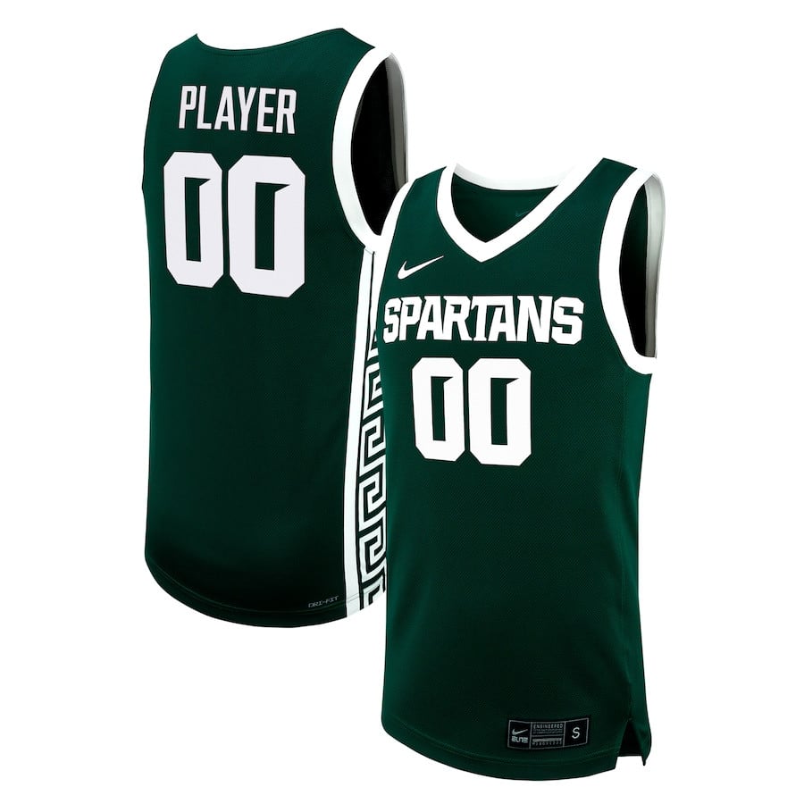 Michigan State Spartans NIL Custom Green NCAA Jersey Men's