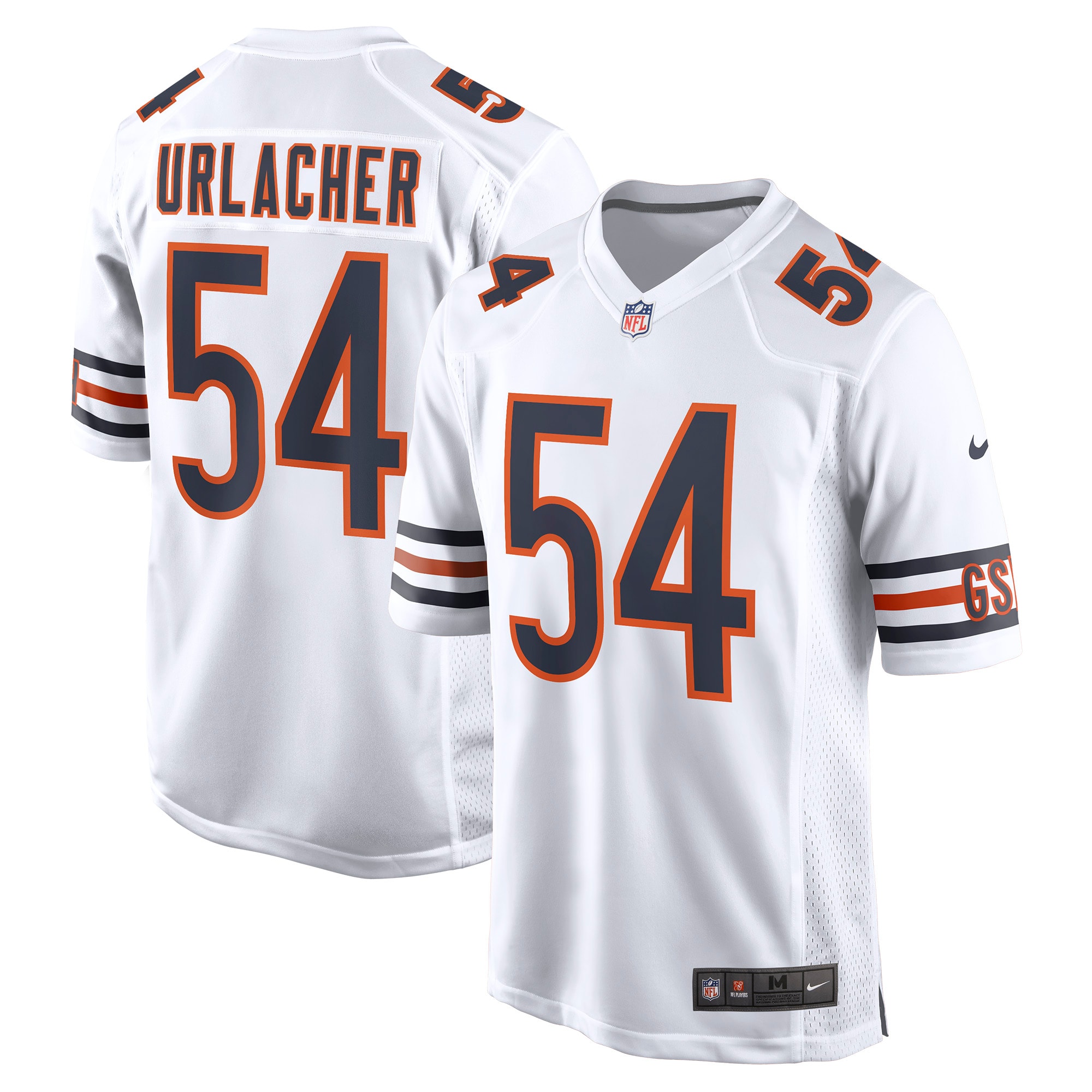 Chicago Bears Brian Urlacher White Retired Player Game NFL Jersey Men's