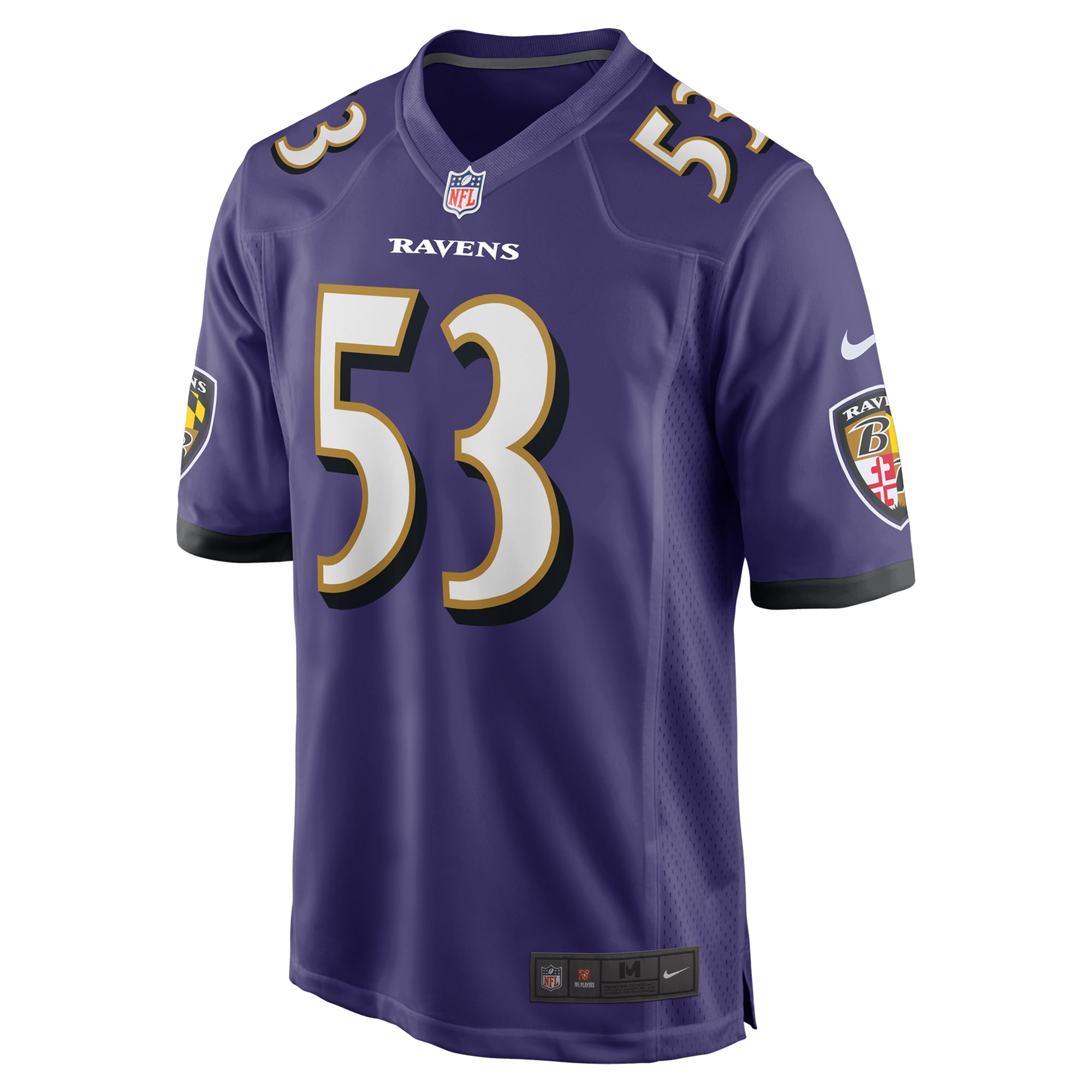 Baltimore Ravens Kyle Van Noy Purple Team Game NFL Jersey Men's