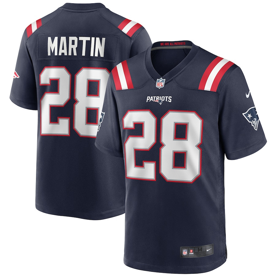 Curtis Martin 28 New England Patriots Game Retired Navy NFL Jersey Men's