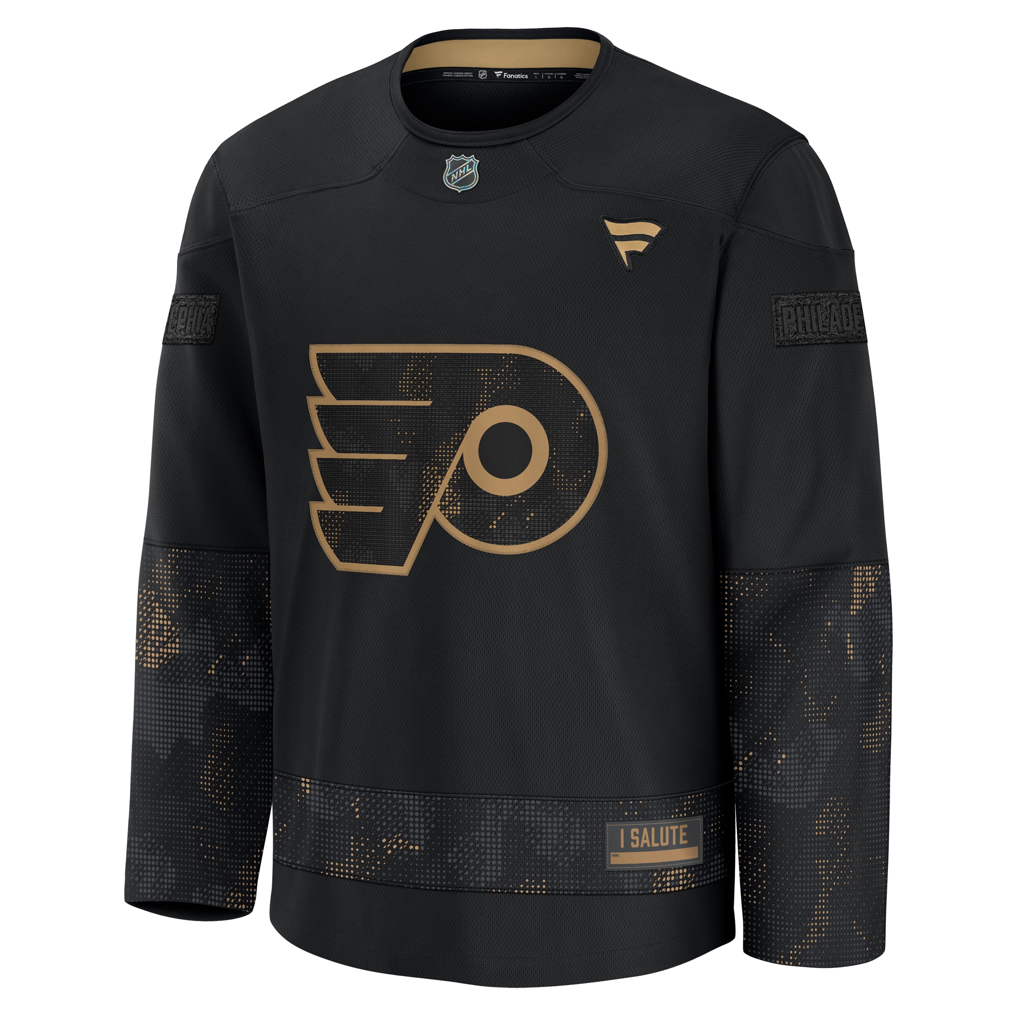 Philadelphia Flyers Black 2024 Military Appreciation Practice NHL Jersey Men's