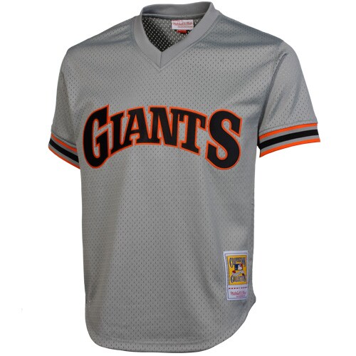 Mitchell Ness Will Clark San Francisco Giants 1989 Cooperstown Collection Batting Practice Gray MLB Jersey Men's