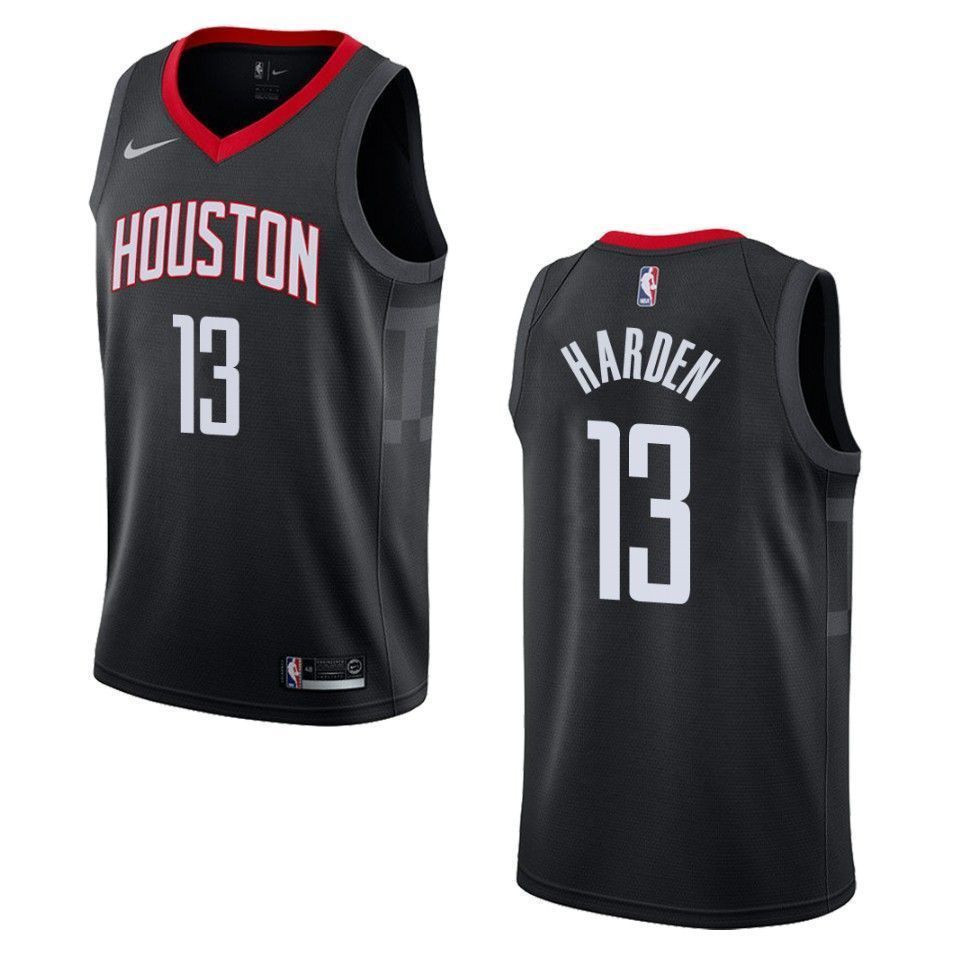 Houston Rockets 13 James Harden Statement Swingman Black NBA Jersey Men's