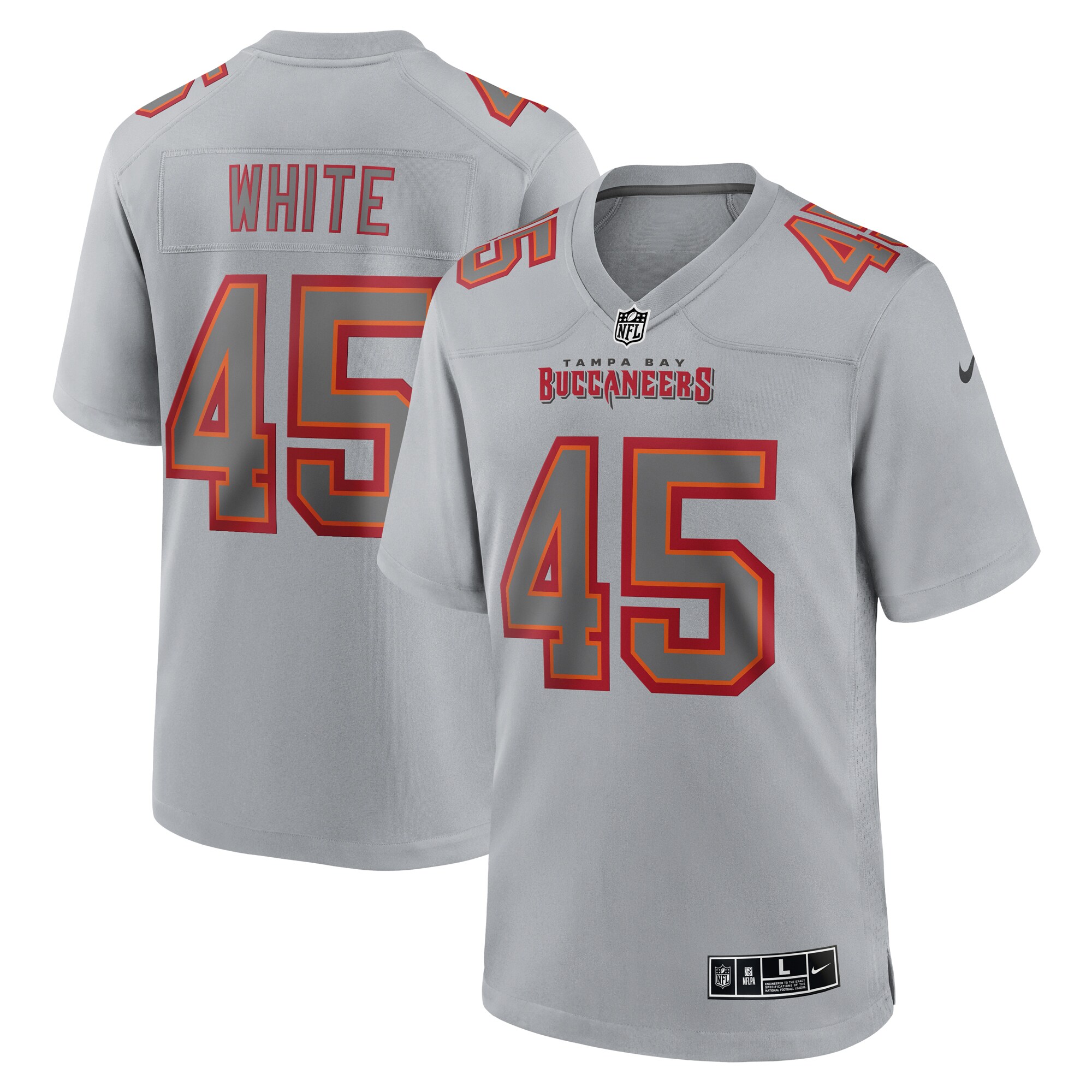 Tampa Bay Buccaneers Devin White Gray Atmosphere Fashion Game NFL Jersey Men's