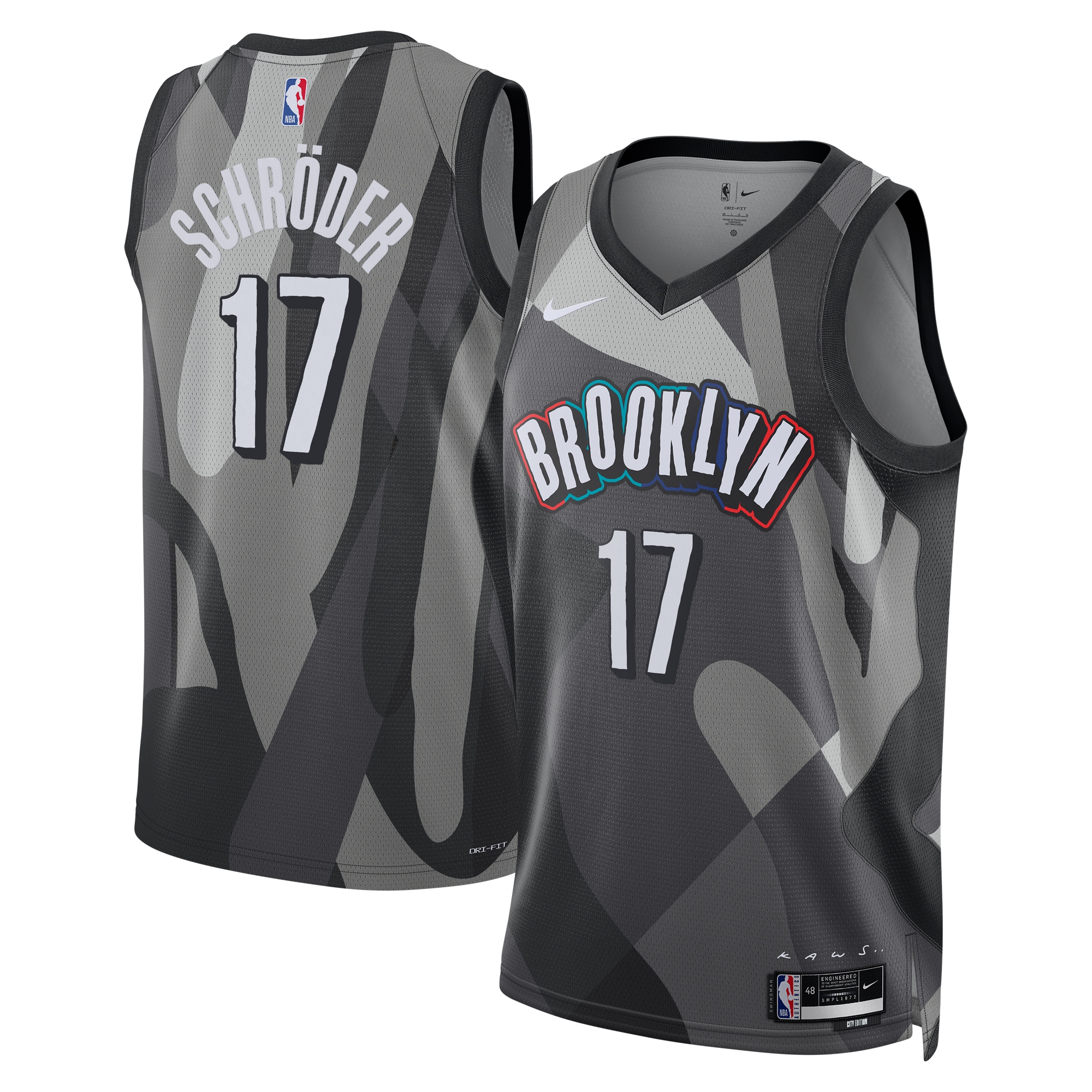Brooklyn Nets City Edition Swingman 2024 Silver Dennis Schrode Unisex NBA Jersey Unisex