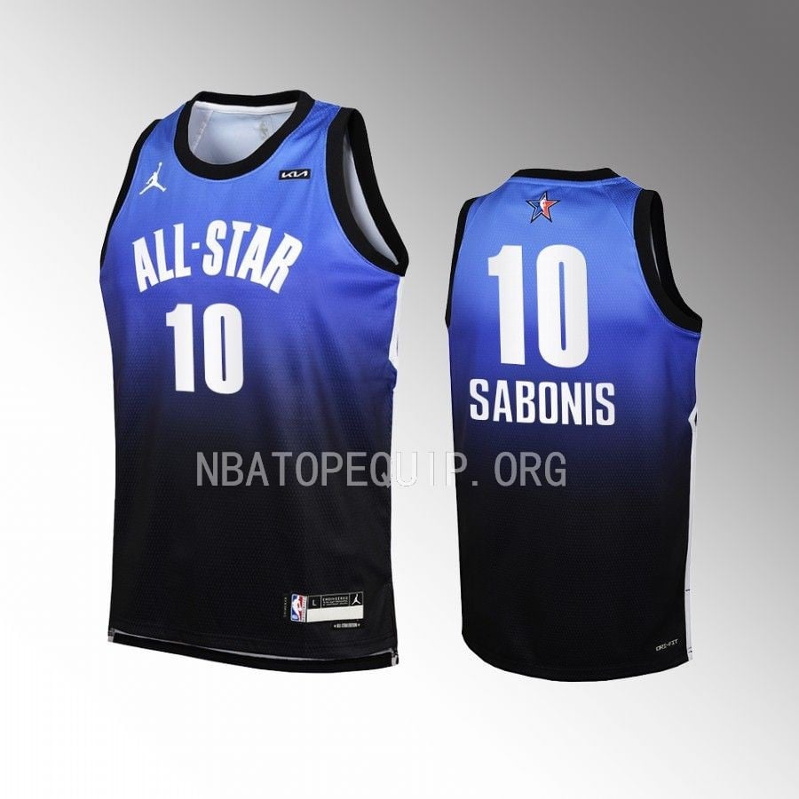 Domantas Sabonis 10 Sacramento Kings 2023 All Star Orange NBA Jersey Men's