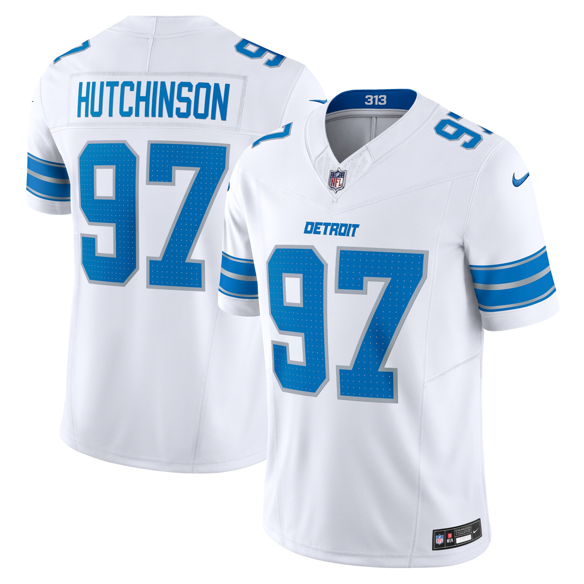 Detroit Lions Aidan Hutchinson White Vapor F.U.S.E. Limited NFL Jersey Men's