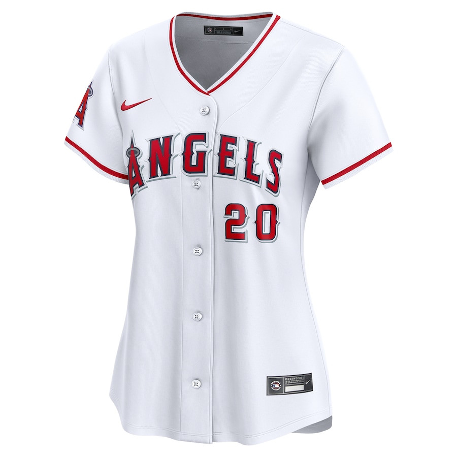 Jared Walsh 20 Los Angeles Angels Home Limited Player White MLB Jersey Women's
