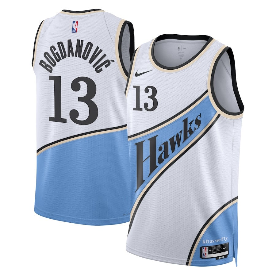Bogdan Bogdanovic 13 Atlanta Hawks Unisex 2024/25 Swingman Player City Editio White NBA Jersey Unisex