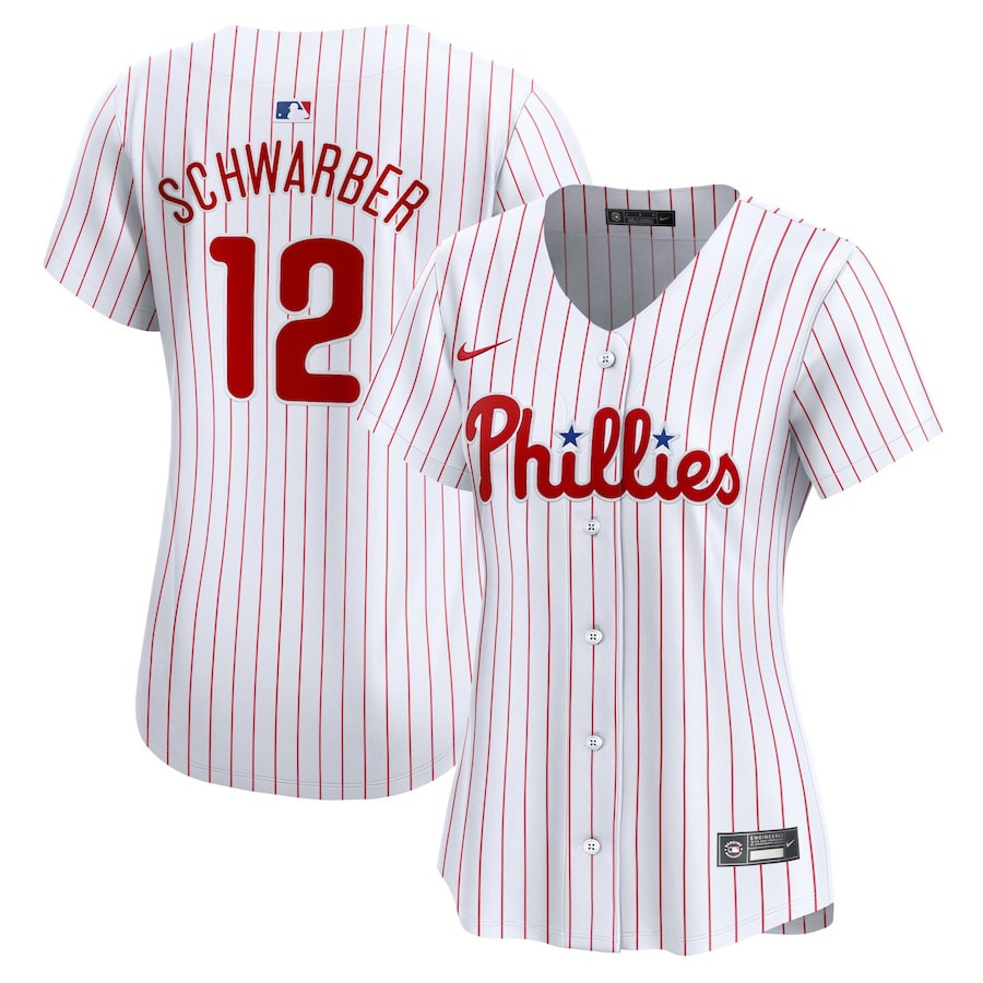 Kyle Schwarber 12 Philadelphia Phillies Home Limited Player White MLB Jersey Women's