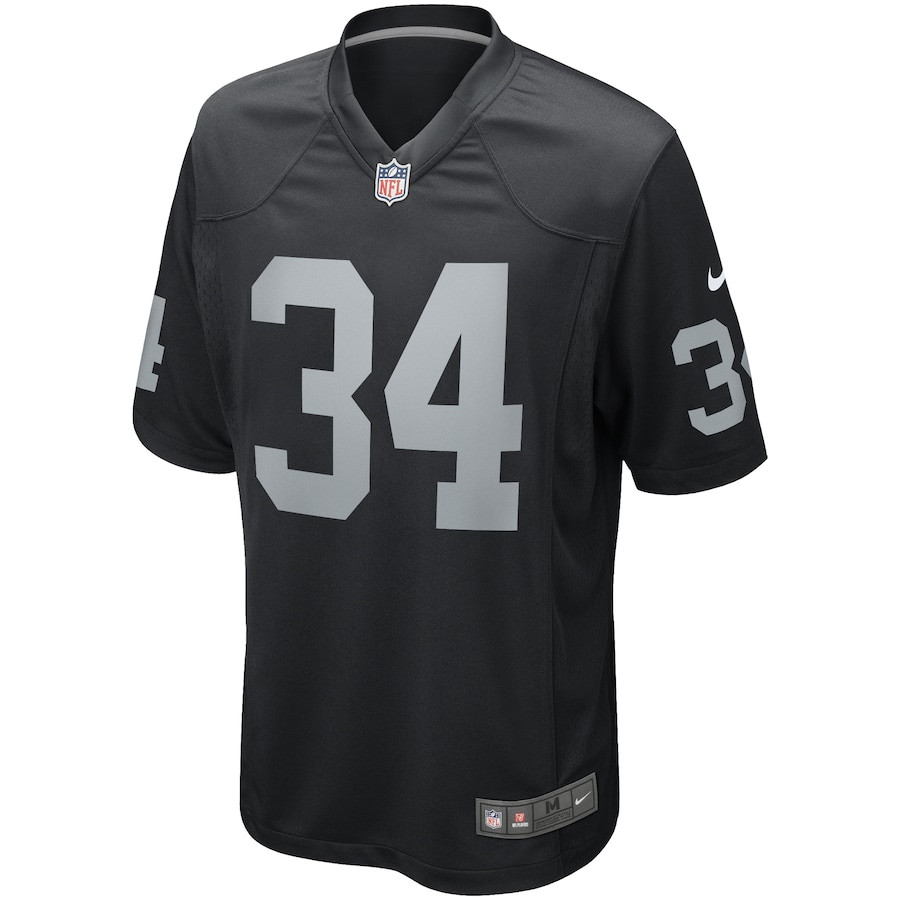 Bo Jackson 34 Las Vegas Raiders Game Retired Black NFL Jersey Men's
