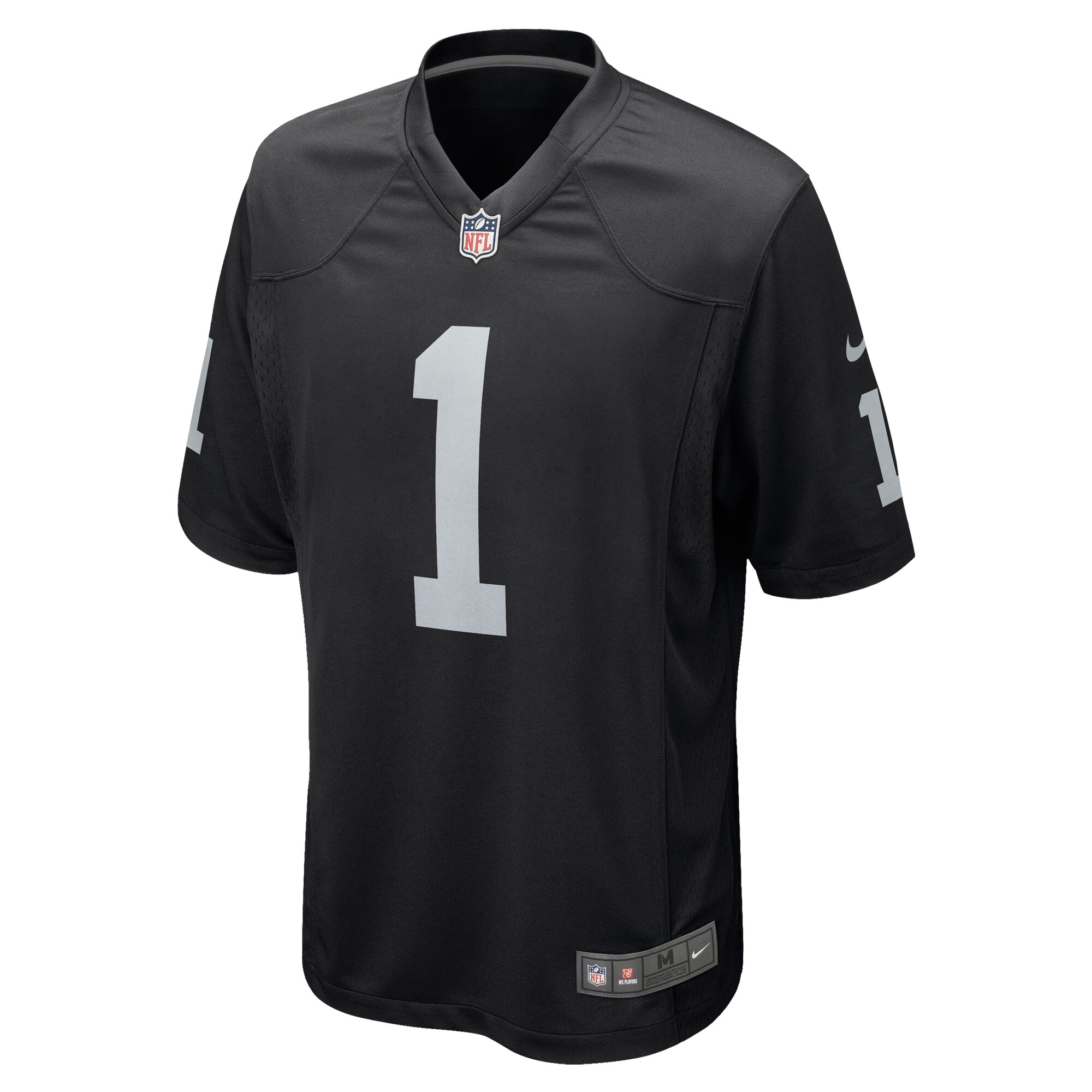 Las Vegas Raiders Number 1 Dad Black Game NFL Jersey Men's