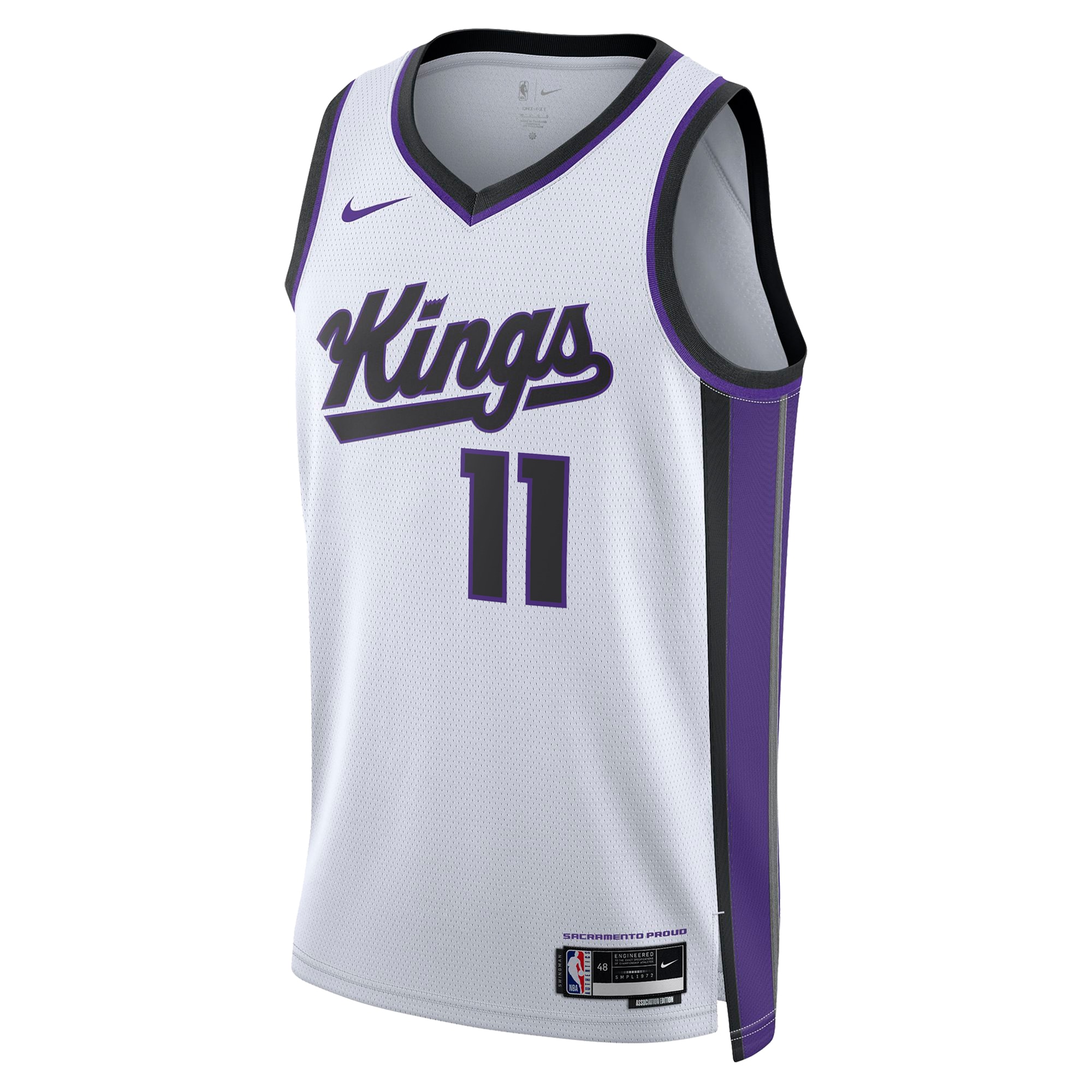 Sacramento Kings Association Edition Swingman White Domantas Saboni Unisex NBA Jersey Unisex