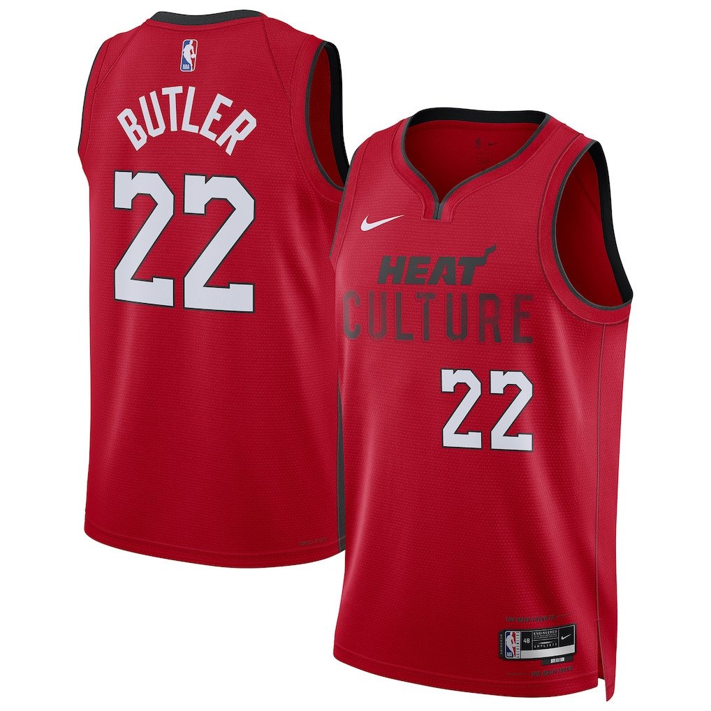 Jimmy Butler 22 Miami Heat Unisex 2024/25 Swingman Player City Edition Red NBA Jersey Unisex